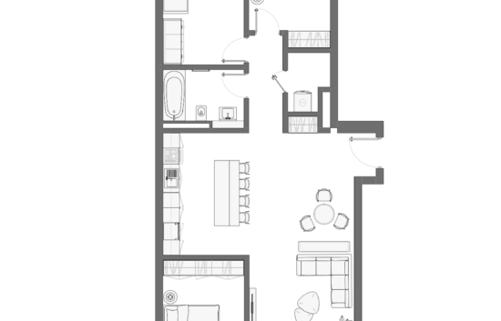 Black and White Floor Plan